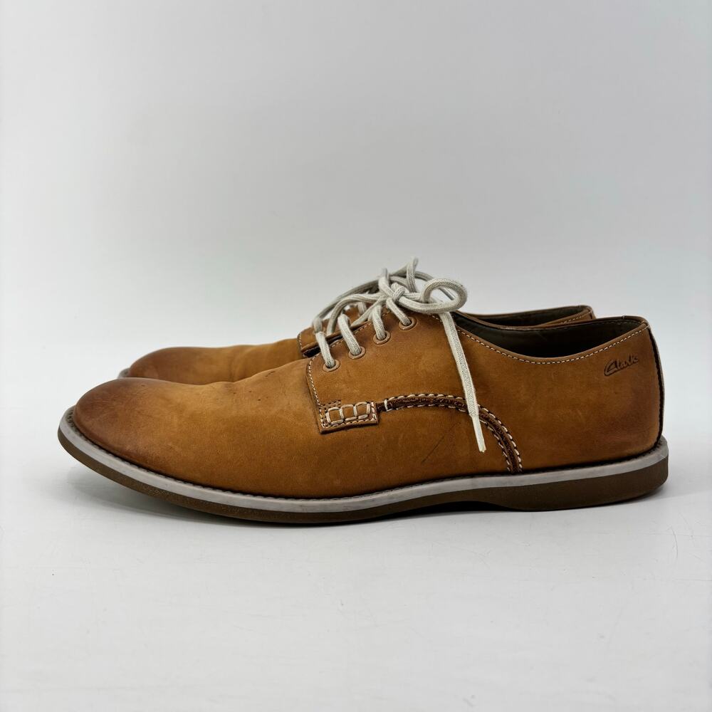 Clarks Farli Walk Mens Sz 10 Casual Tan Leather C&J Ltd TOR England